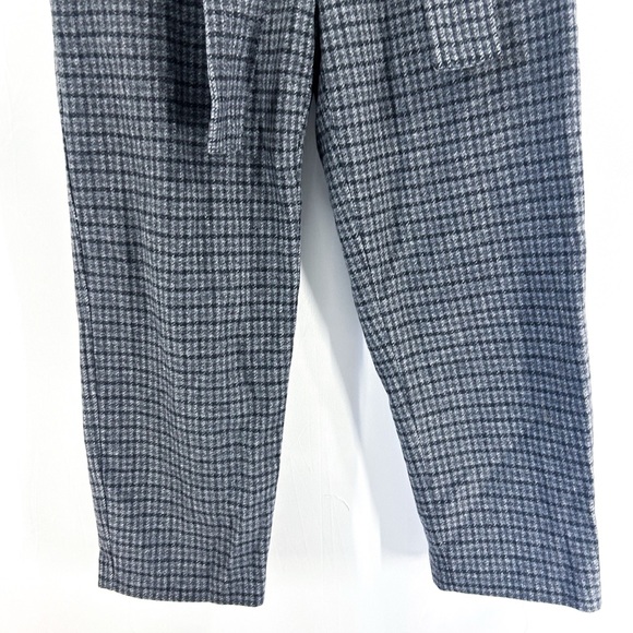 Aritzia Wilfred Gray Plaid Wool Cashmere Tie Front High Waisted Pants Size 6 - Picture 4 of 5
